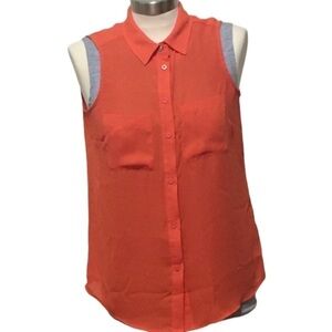 Apt 9 size xs orange tank top with collar